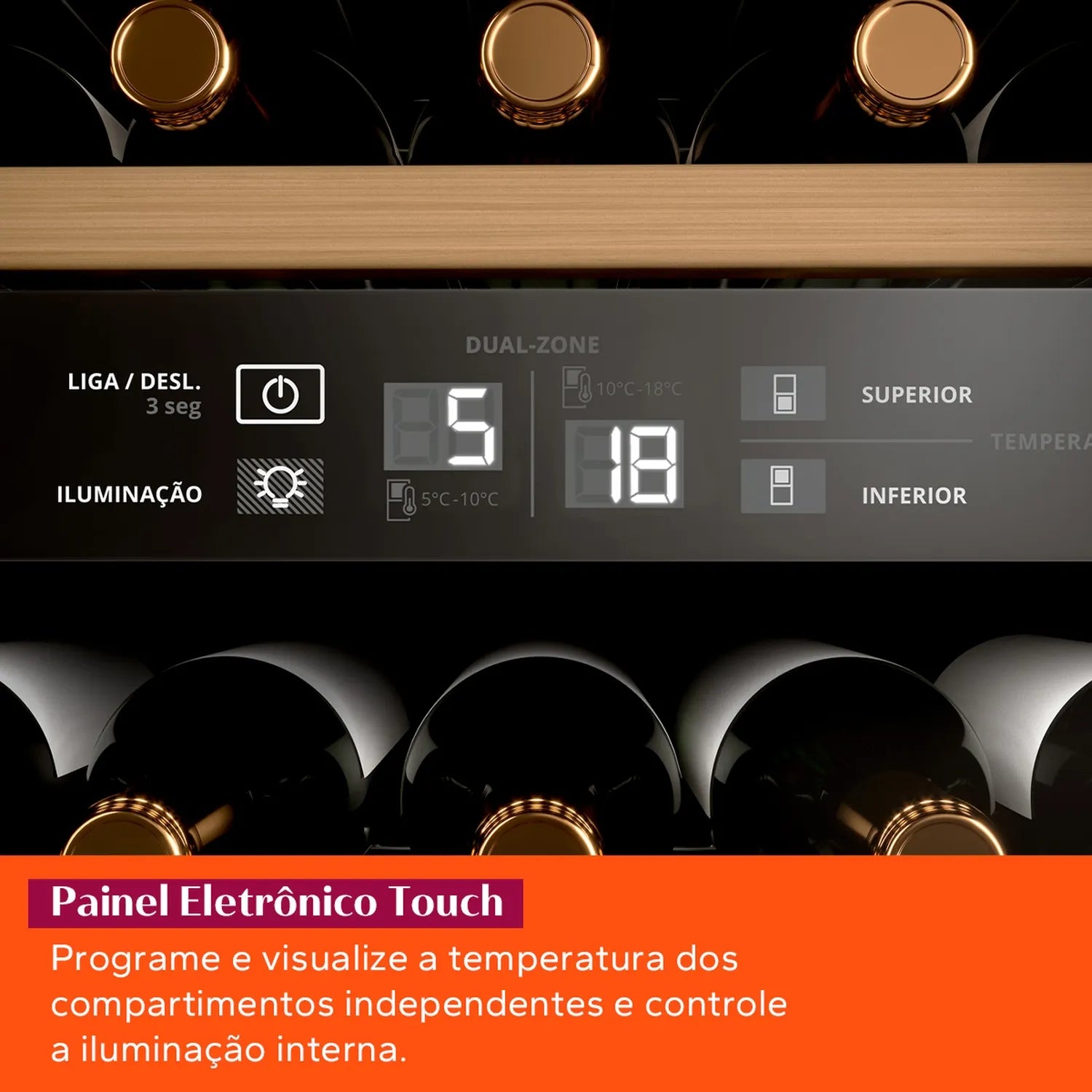 Adega Brastemp Dual Zone 33 Garrafas - BZB33BE - Imagem 8