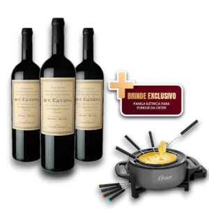 Kit 3 Dv Catena Malbec-Malbec 2022 + Panela Elétrica de Fondue Oster