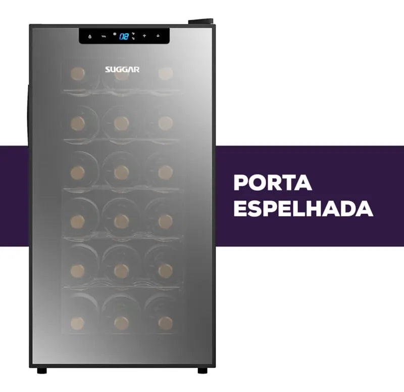 Adega Climatizada Cannes 18 Garrafas Suggar - AD1811PT - Imagem 2